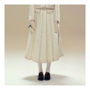 SUNSET PARK Wool coat pleated long skirt NWOT